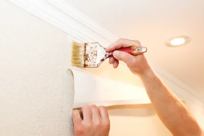 Pose de papier peint à Joué-l'Abbé — revêtements muraux et toiles de verre
